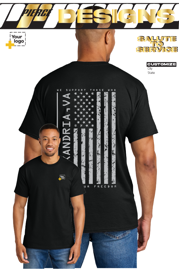 Custom Gildan® DryBlend® 50 Cotton/50 Poly T-Shirt - Salute To Service