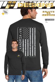 Custom Gildan® DryBlend® 50 Cotton/50 Poly Long Sleeve T-Shirt - Salute To Service