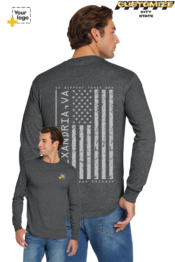Custom Gildan® DryBlend® 50 Cotton/50 Poly Long Sleeve T-Shirt - Salute To Service