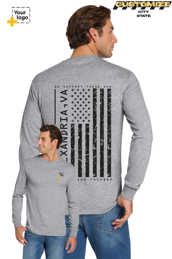Custom Gildan® DryBlend® 50 Cotton/50 Poly Long Sleeve T-Shirt - Salute To Service