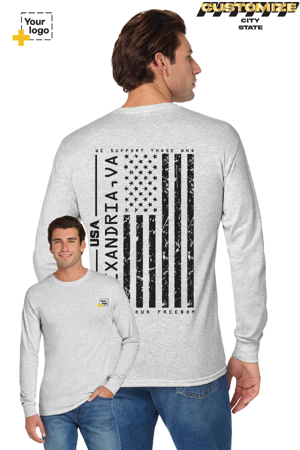 Custom Gildan® DryBlend® 50 Cotton/50 Poly Long Sleeve T-Shirt - Salute To Service