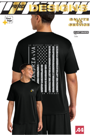 Custom A4 Cooling Performance Tee - Salute To Service