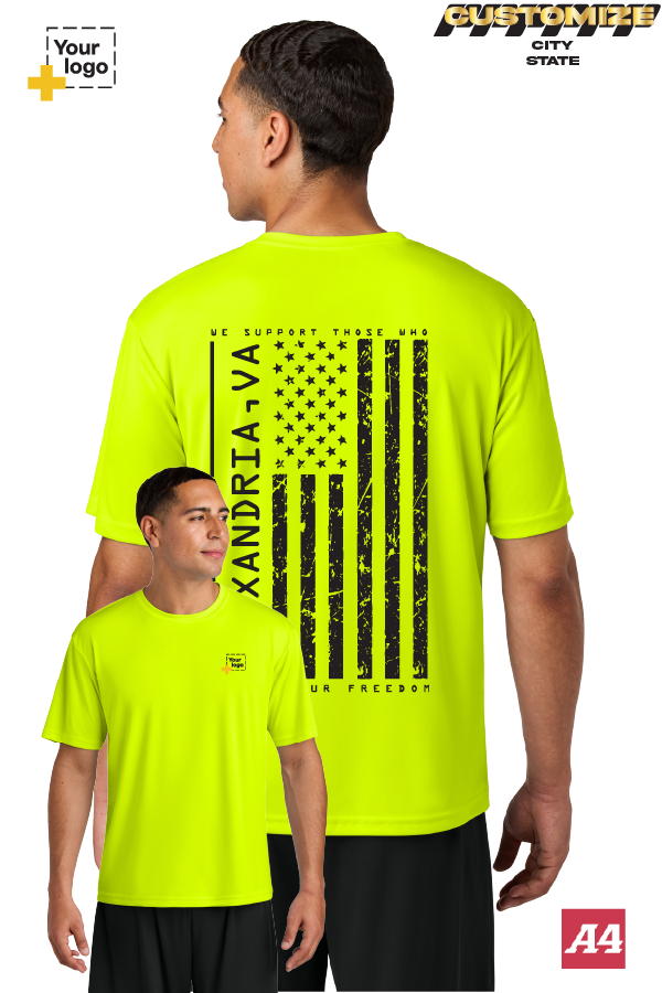 Custom A4 Cooling Performance Tee - Salute To Service
