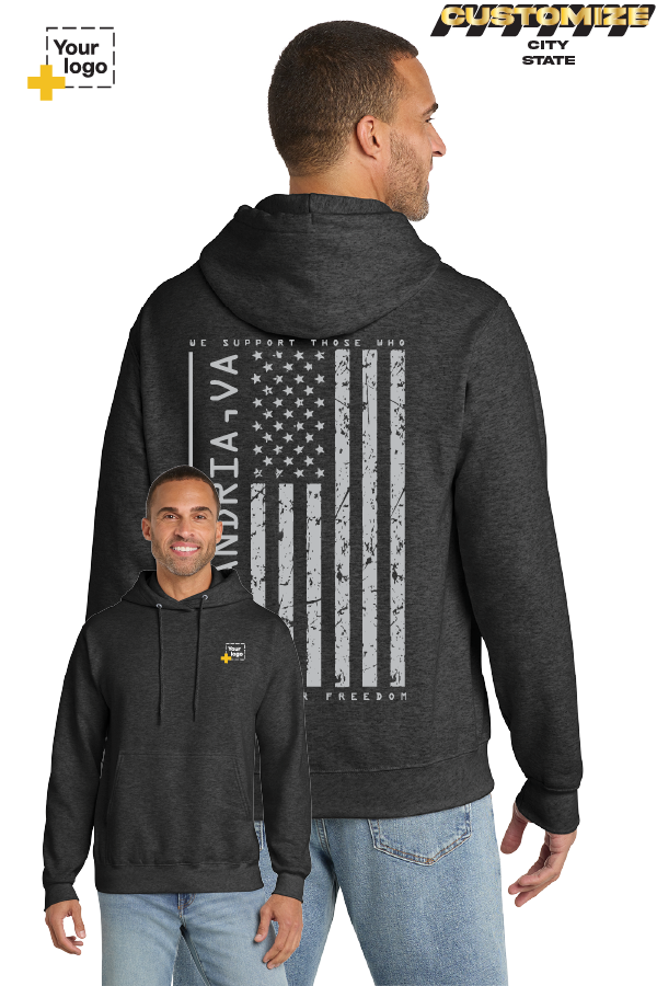 Custom Core Fleece Pullover Hooded Sweatshirt - Salute to Service