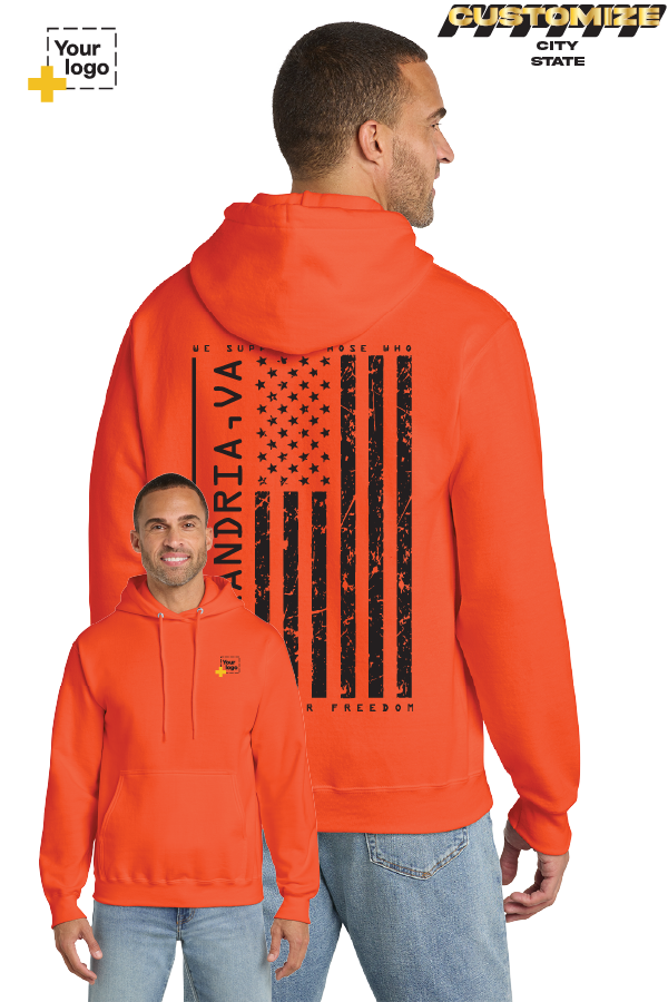 Custom Core Fleece Pullover Hooded Sweatshirt - Salute to Service