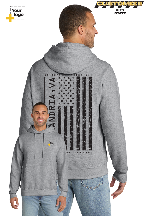 Custom Core Fleece Pullover Hooded Sweatshirt - Salute to Service