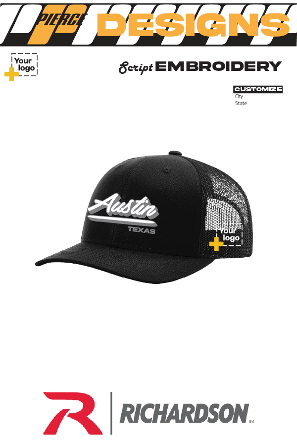 Custom Richardson 112 Trucker - Script Embroidered