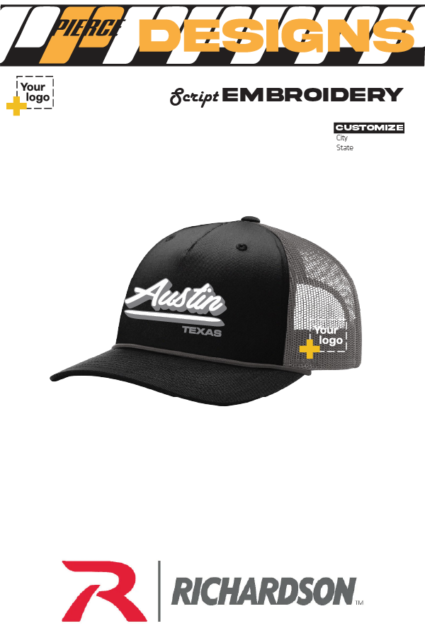 Custom Richardson 112FPR Trucker - Script Embroidered