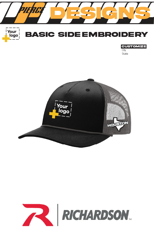 Custom Richardson 112FPR Trucker - City State Embroidered
