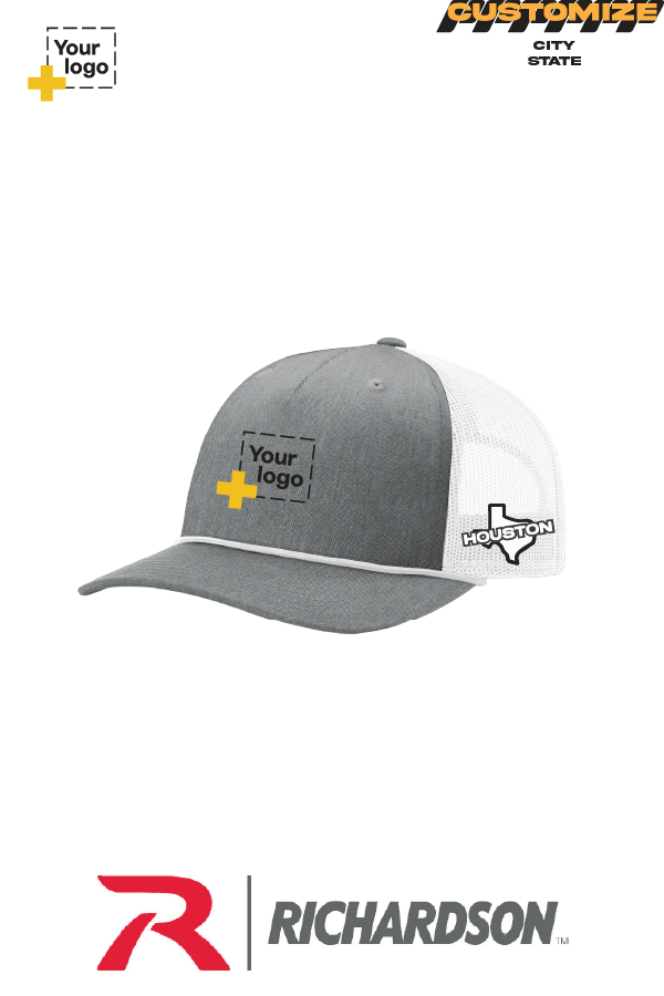 Custom Richardson 112FPR Trucker - City State Embroidered