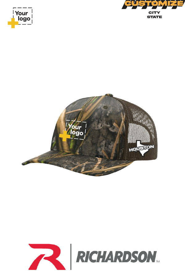 Custom Richardson 112PFP Trucker - City State Embroidered