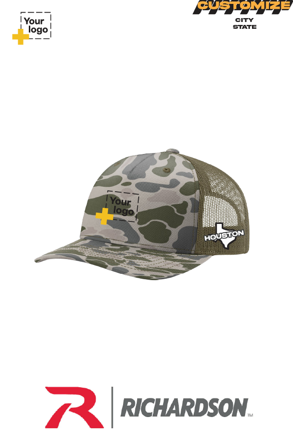 Custom Richardson 112PFP Trucker - City State Embroidered