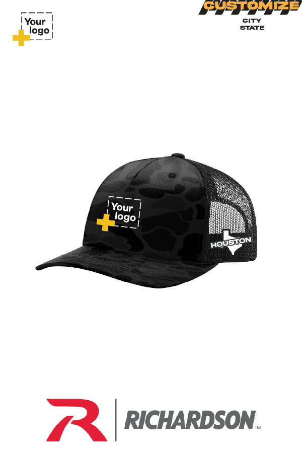 Custom Richardson 112PFP Trucker - City State Embroidered