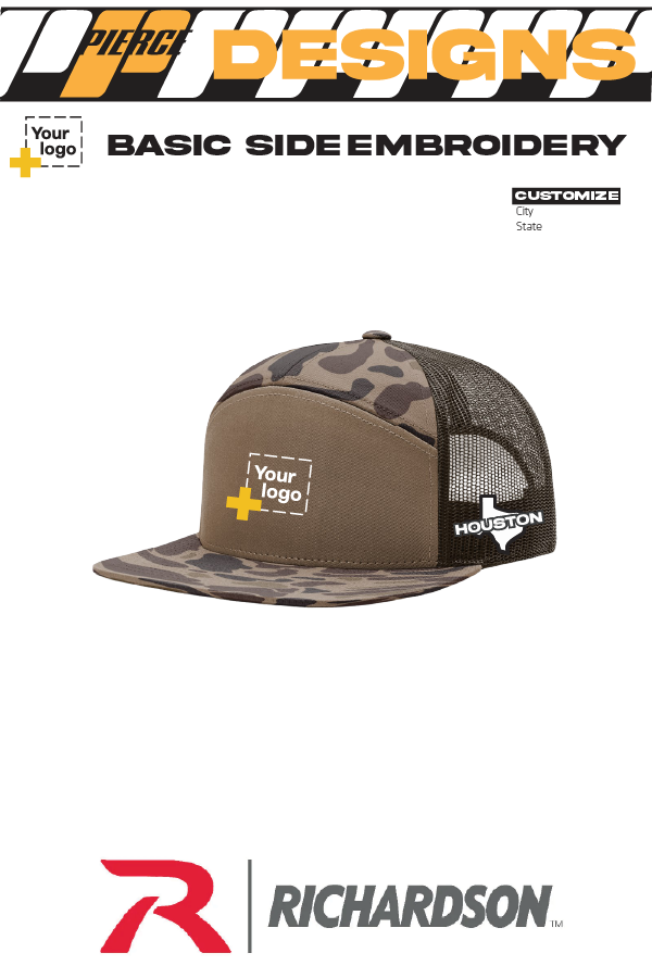 Custom Richardson 168P Trucker - City State Embroidered