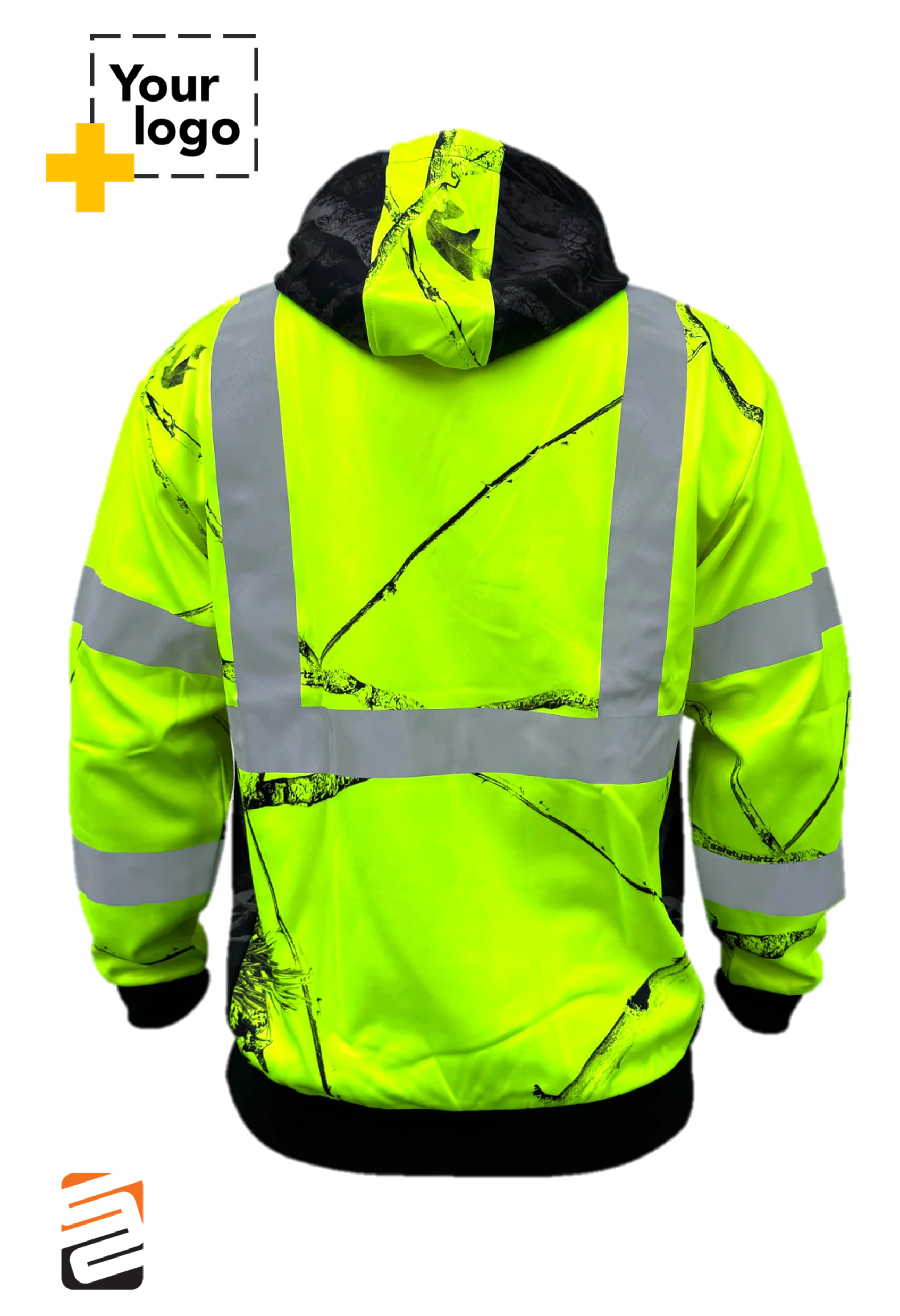 SS360º Daybreak Camo - Yellow - Class 3 - Type-R - Reflective Safety Hoodie