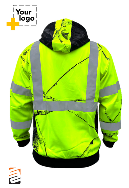 SS360º Daybreak Camo - Yellow - Class 3 - Type-R - Reflective Safety Hoodie