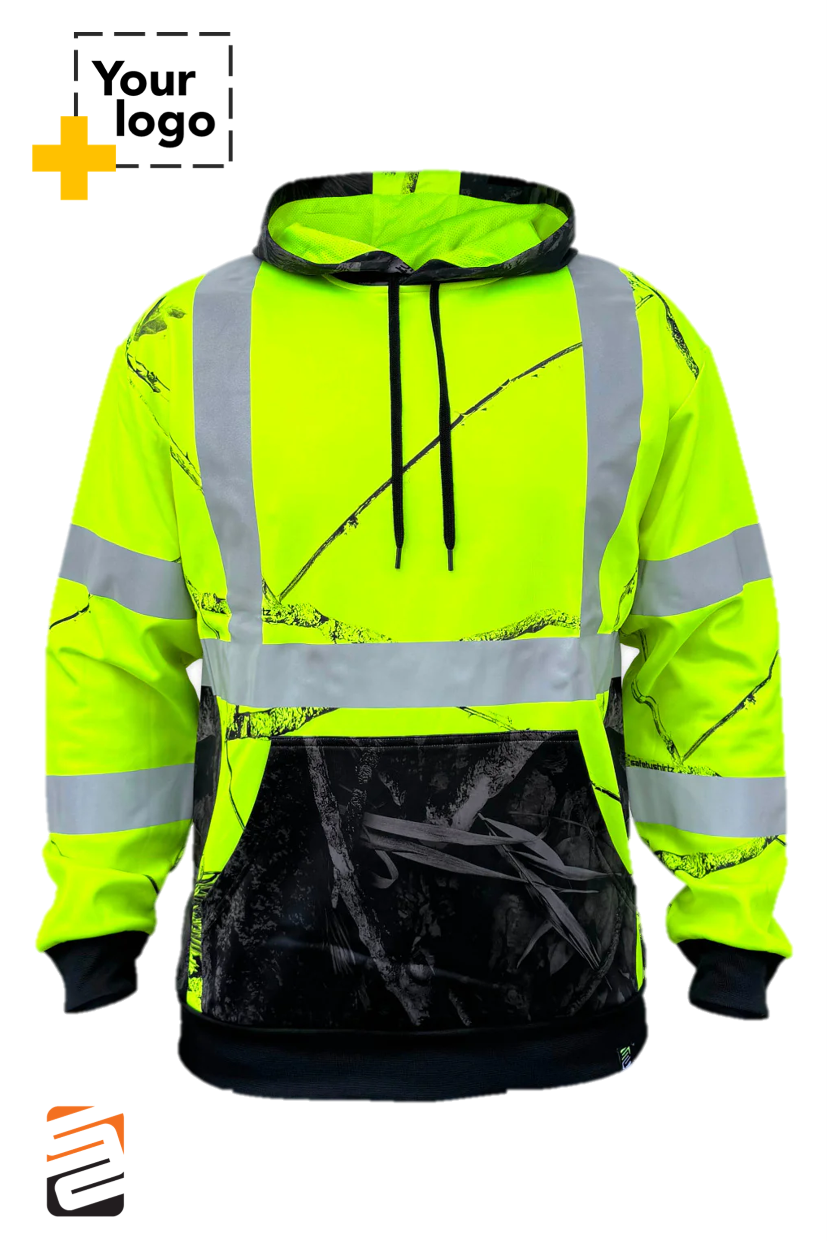 SS360º Daybreak Camo - Yellow - Class 3 - Type-R - Reflective Safety Hoodie