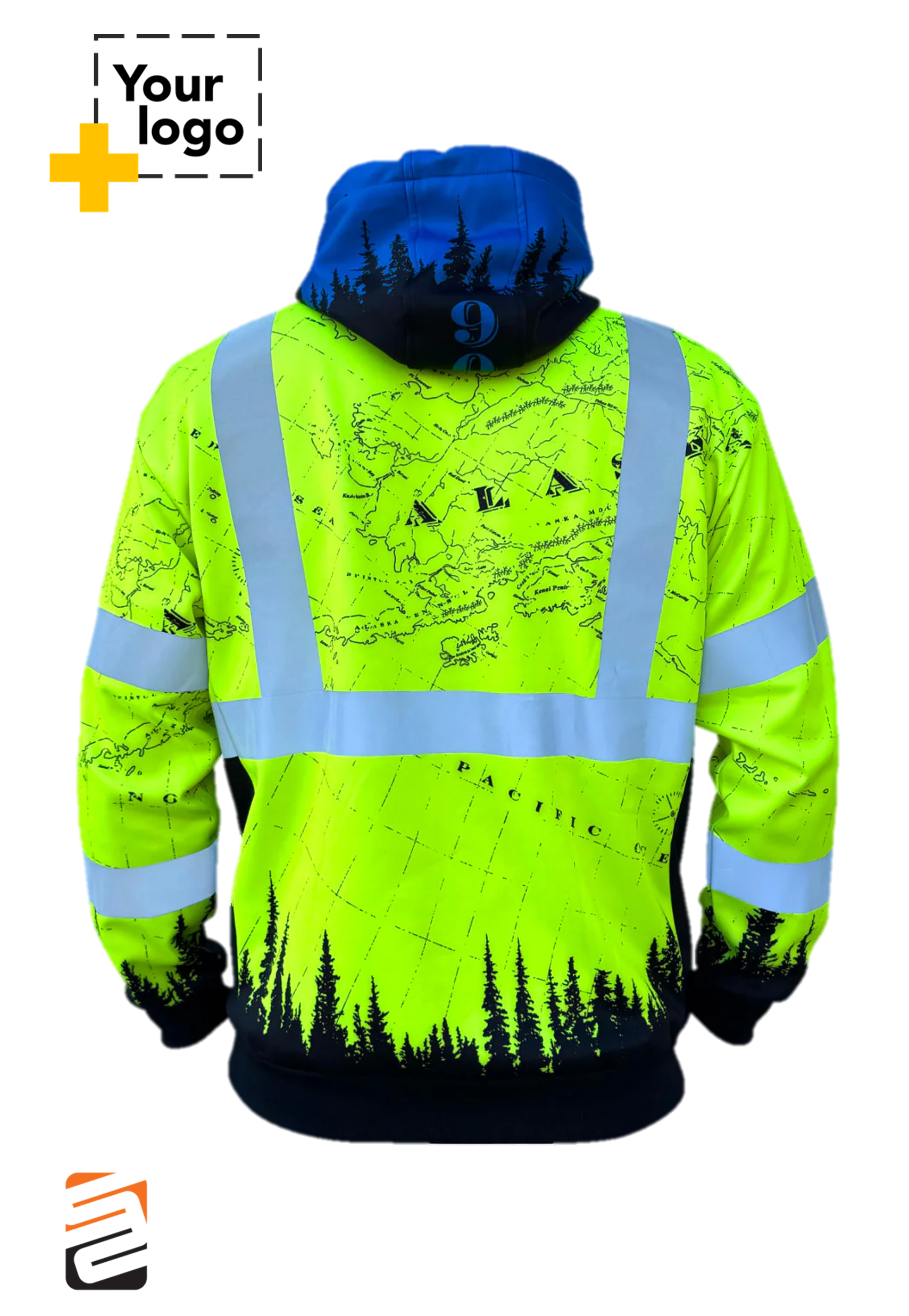 SS360º Alaska - Yellow - Class 3 - Type-R - Reflective Safety Hoodie