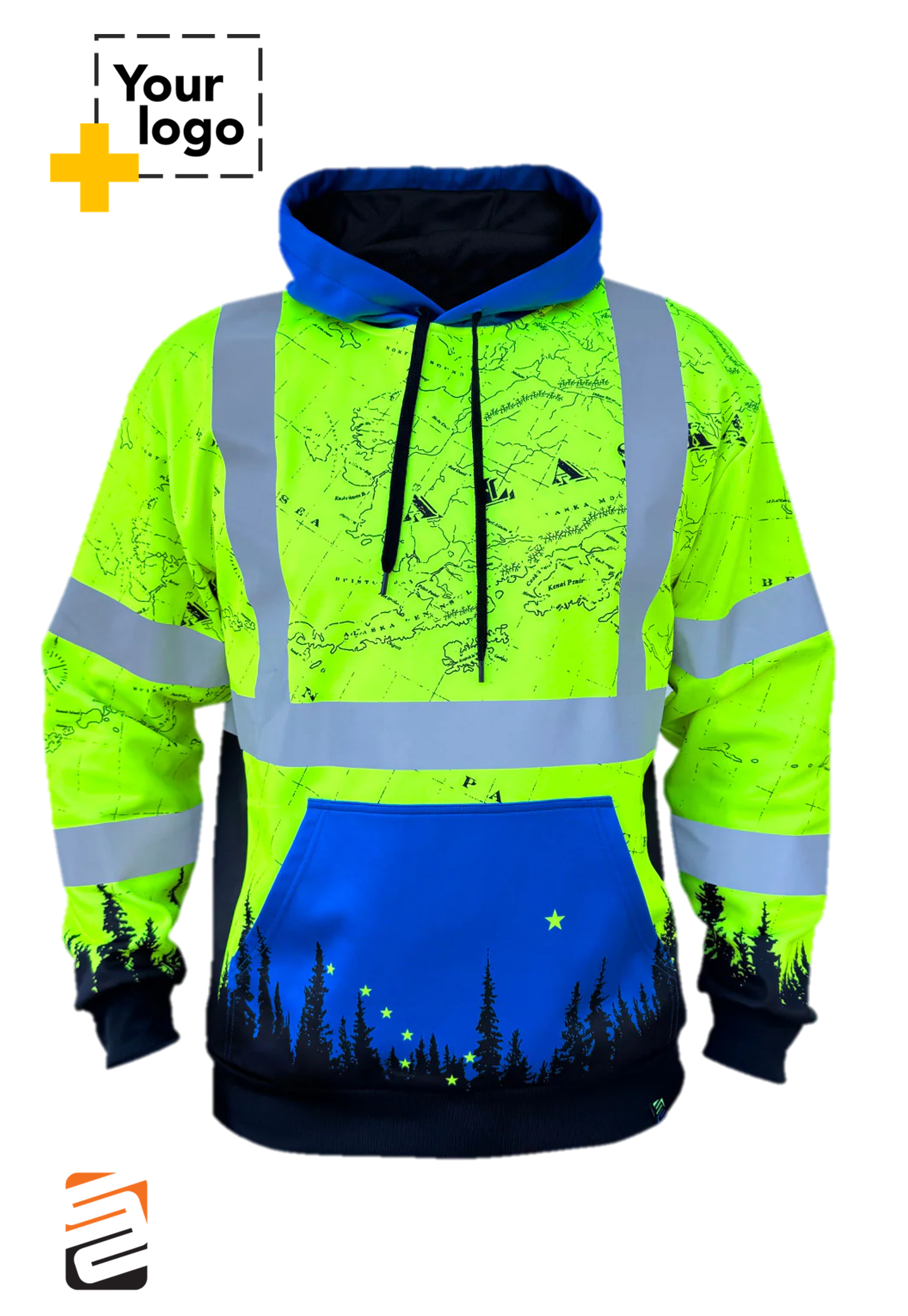 SS360º Alaska - Yellow - Class 3 - Type-R - Reflective Safety Hoodie