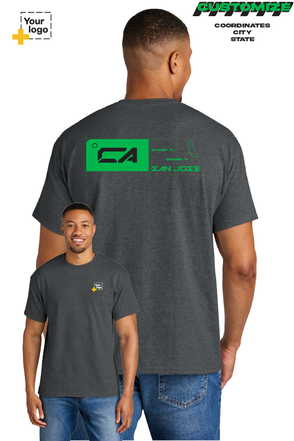 Custom Gildan® DryBlend® 50 Cotton/50 Poly T-Shirt - TAG COORDINATES