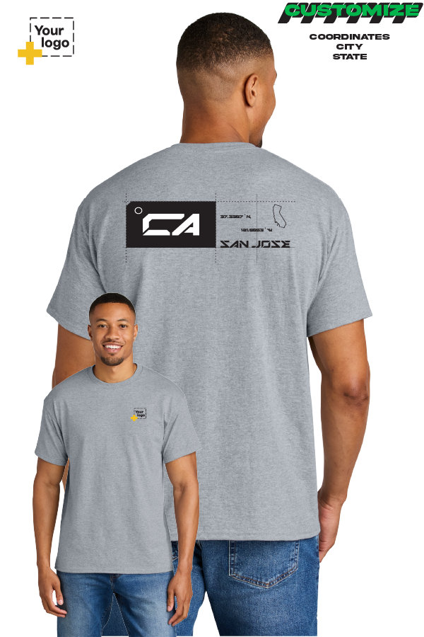 Custom Gildan® DryBlend® 50 Cotton/50 Poly T-Shirt - TAG COORDINATES