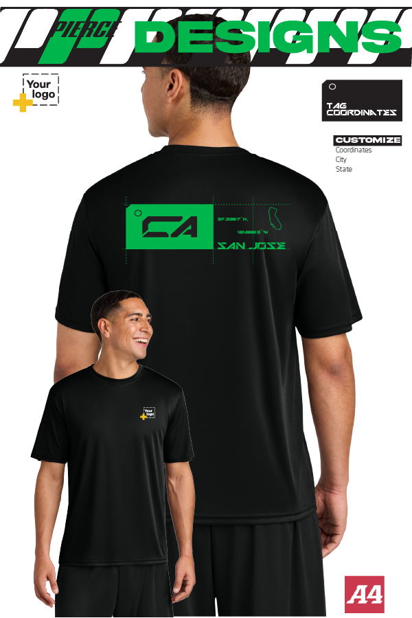Custom A4 Cooling Performance Tee - TAG COORDINATES