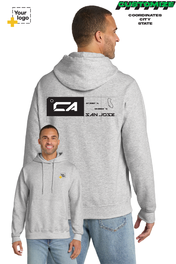 Custom Core Fleece Pullover Hooded Sweatshirt - TAG COORDINATES