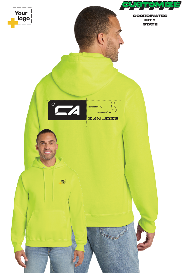 Custom Core Fleece Pullover Hooded Sweatshirt - TAG COORDINATES