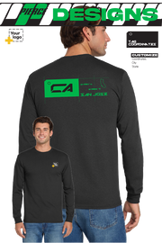 Custom Gildan® DryBlend® 50 Cotton/50 Poly Long Sleeve T-Shirt - TAG COORDINATES
