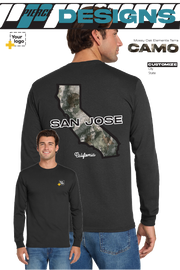 Custom Gildan® DryBlend® 50 Cotton/50 Poly Long Sleeve T-Shirt - Terra Camo