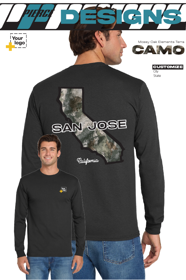 Custom Gildan® DryBlend® 50 Cotton/50 Poly Long Sleeve T-Shirt - Terra Camo