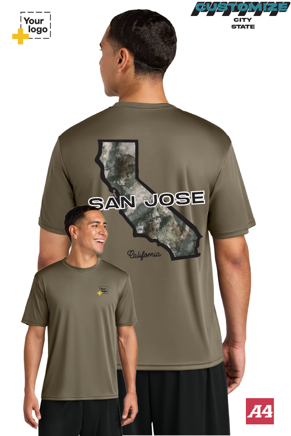 Custom A4 Cooling Performance Tee - Terra Camo