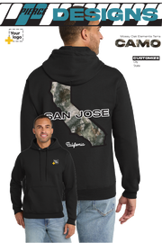 Custom Core Fleece Pullover Hooded Sweatshirt - Terra Camo