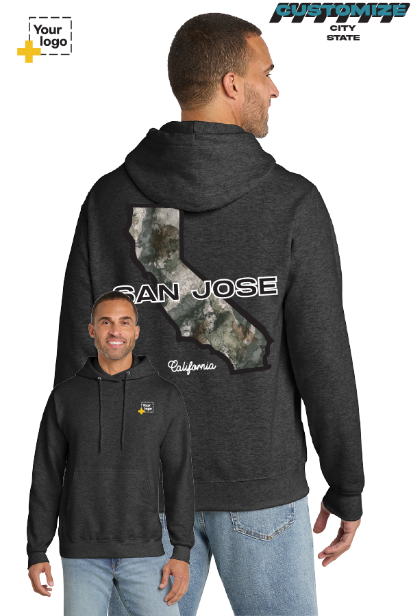 Custom Core Fleece Pullover Hooded Sweatshirt - Terra Camo