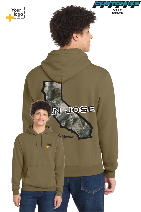 Custom Core Fleece Pullover Hooded Sweatshirt - Terra Camo