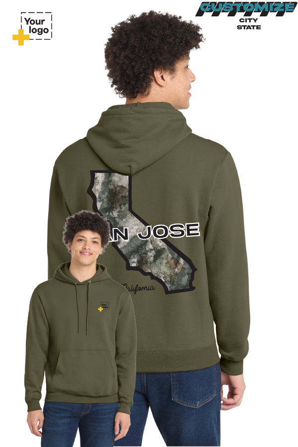 Custom Core Fleece Pullover Hooded Sweatshirt - Terra Camo