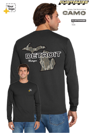 Custom Gildan® DryBlend® 50 Cotton/50 Poly Long Sleeve T-Shirt -  Bottomland Camo