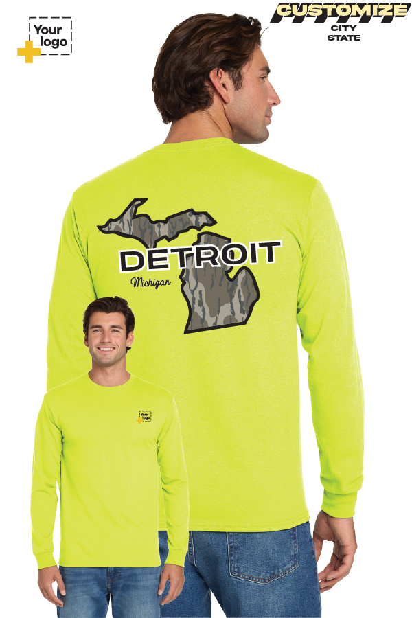 Custom Gildan® DryBlend® 50 Cotton/50 Poly Long Sleeve T-Shirt -  Bottomland Camo