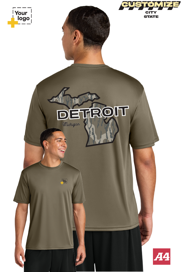 Custom A4 Cooling Performance Tee - Bottomland Camo