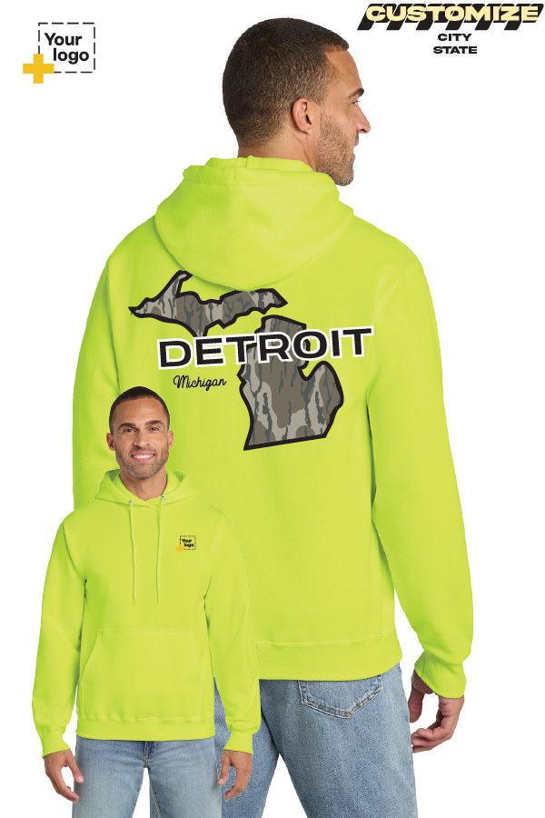 Custom Core Fleece Pullover Hooded Sweatshirt - Bottomland Camo