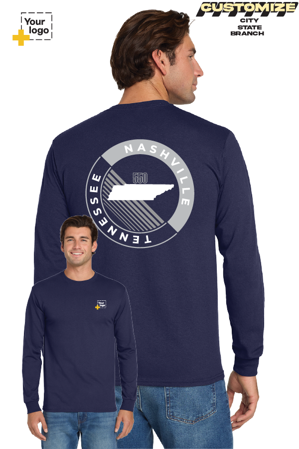 Custom Gildan® DryBlend® 50 Cotton/50 Poly Long Sleeve T-Shirt - CIRCLE