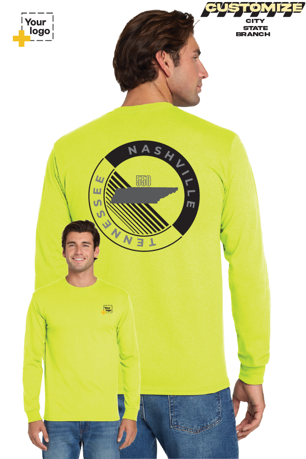 Custom Gildan® DryBlend® 50 Cotton/50 Poly Long Sleeve T-Shirt - CIRCLE