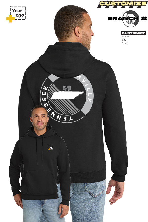 Custom Core Fleece Pullover Hooded Sweatshirt - CIRCLE