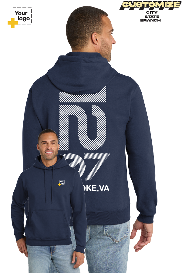 Custom Core Fleece Pullover Hooded Sweatshirt - Branch #