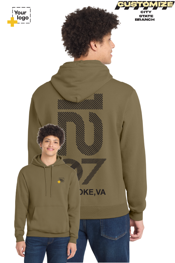 Custom Core Fleece Pullover Hooded Sweatshirt - Branch #