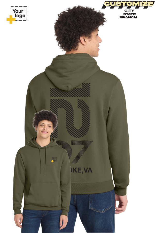 Custom Core Fleece Pullover Hooded Sweatshirt - Branch #