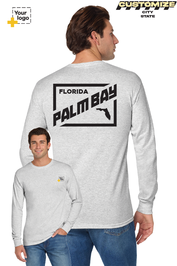 Custom Gildan® DryBlend® 50 Cotton/50 Poly Long Sleeve T-Shirt - DIAGONAL