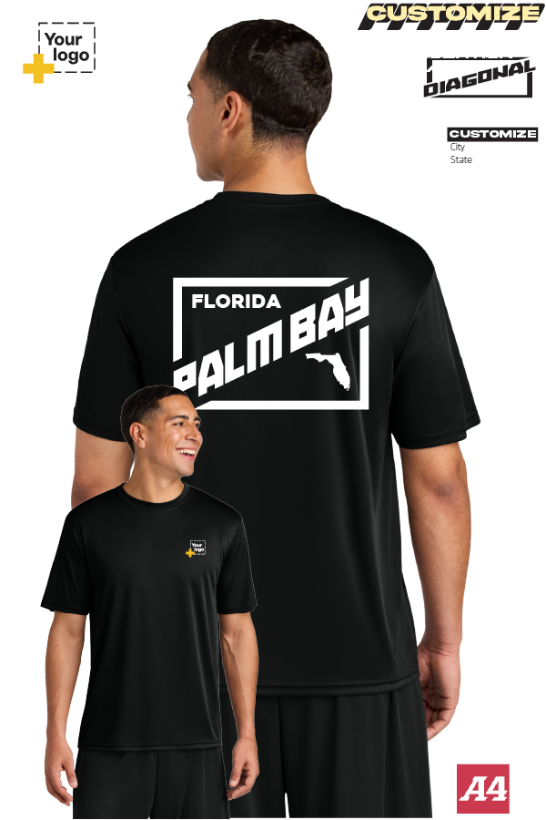 Custom A4 Cooling Performance Tee - DIAGONAL