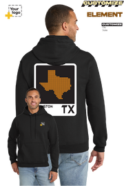 Custom Core Fleece Pullover Hooded Sweatshirt - ELEMENTS DOTS