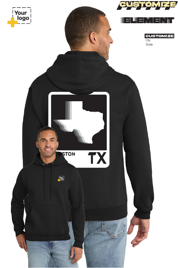 Custom Core Fleece Pullover Hooded Sweatshirt - ELEMENTS FADE